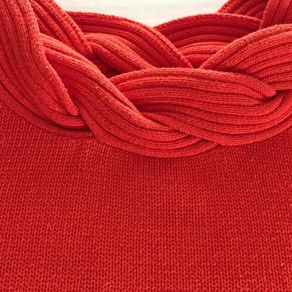 Anne Klein Knitwear Braided Collar Long Sleeve Pullover - Picture 4 of 10